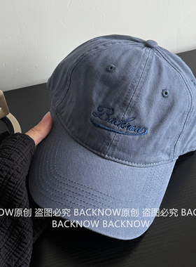 安哥拉红棒球帽BACKNOW美式复古