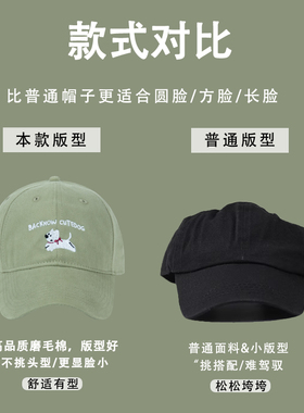浅绿色棒球帽显白大头围鸭舌帽