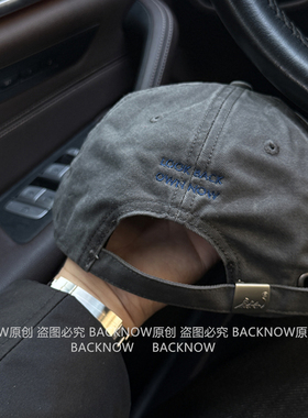 BACKNOW帽子纯棉男女防晒棒球帽