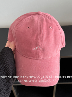 BACKNOW新款山刺绣黑色棒球帽