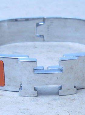 字母手镯 橙色手镯 生日礼物女 欧美风格手镯