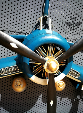 手工定制 超大飞机书架置物储物架 酒吧餐厅家居酒店墙面铁艺装饰