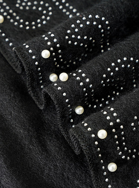 Simple Four Shawl Knitted Warm Black Cloak Air Conditioning