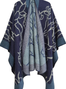 shawl large jacquard totem 时尚大披肩斗篷旅游空调盖毯男女款