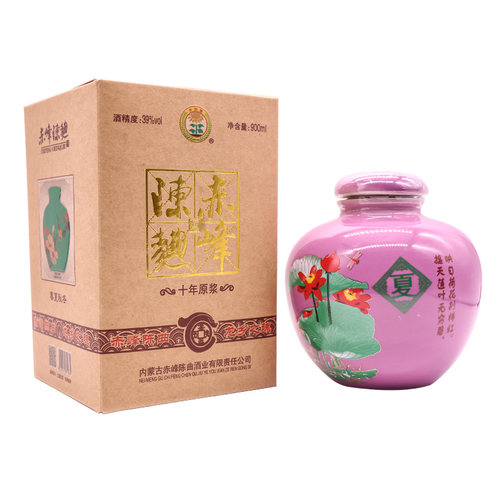 赤峰陈曲春夏秋冬39度900ml*4坛白酒整箱装礼盒装浓香型内蒙古酒 - 图1