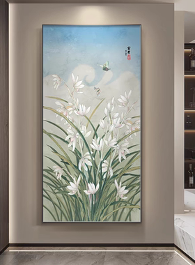 鹊上枝头入户玄关装饰画
