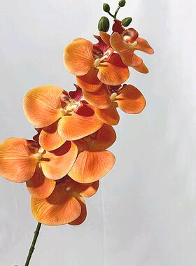 婚庆橘色仿真花材婚礼堂假花装饰
