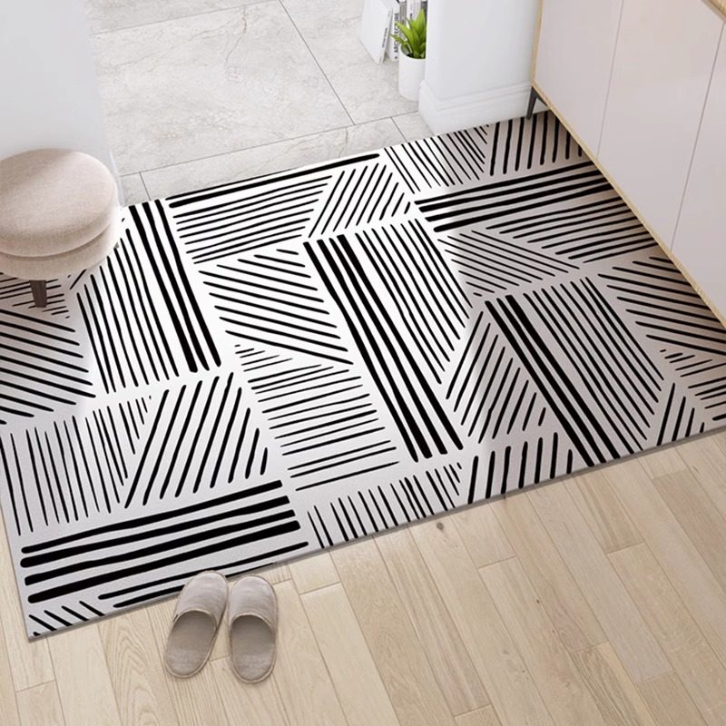 皮革入户门地垫高级感现代简约家用防滑脚垫进门门垫门厅免洗地毯,淘宝优惠券,粉丝福利购,淘宝优惠卷