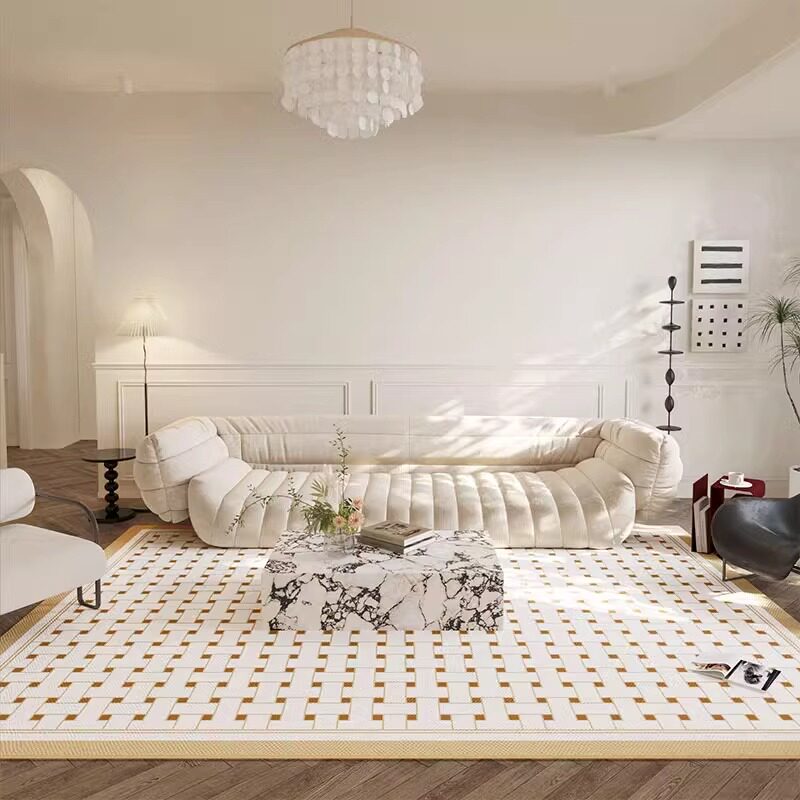 复古地毯客厅法式暖色沙发茶几毯简约现代奶油风卧室防滑耐脏地垫