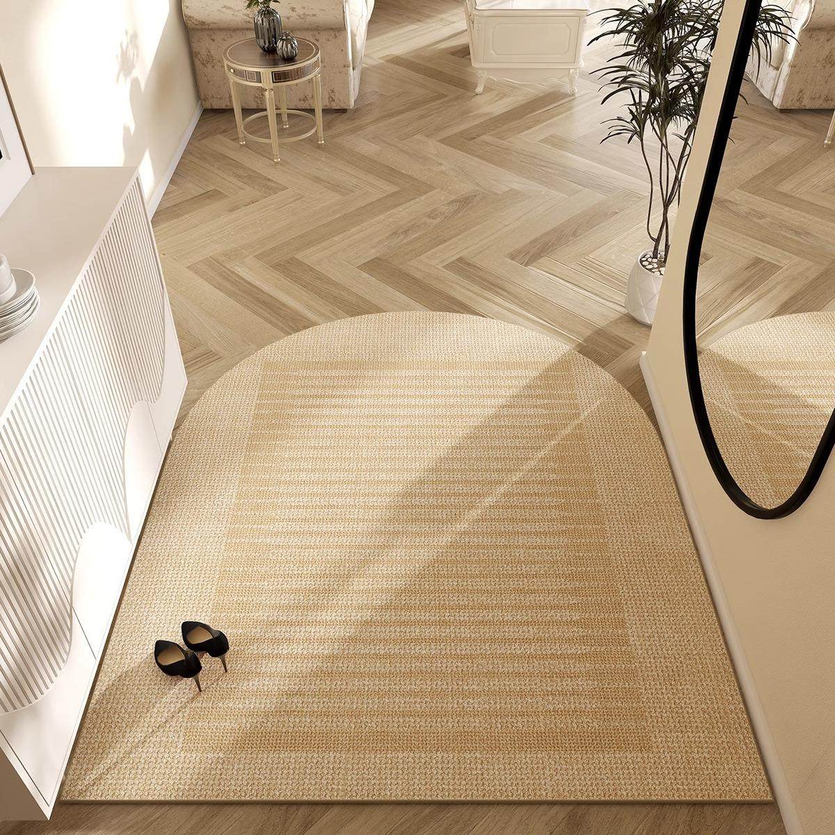 水晶绒入户门地垫可裁剪耐脏家用防滑玄关地毯奶油风进门门口门垫,淘宝优惠券,粉丝福利购,淘宝优惠卷