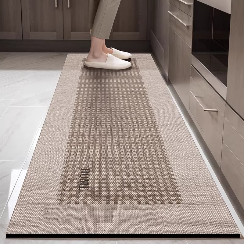 厨房防滑防油地垫2025新款专用防水可擦免洗耐脏脚垫家用门口地毯 - 图2
