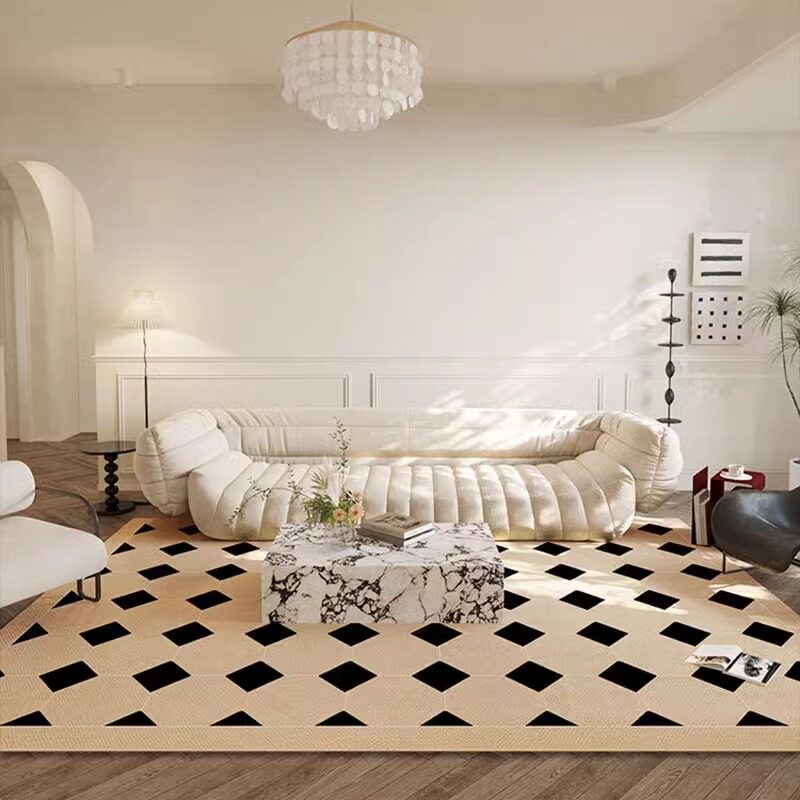复古地毯客厅法式暖色沙发茶几毯简约现代奶油风卧室防滑耐脏地垫