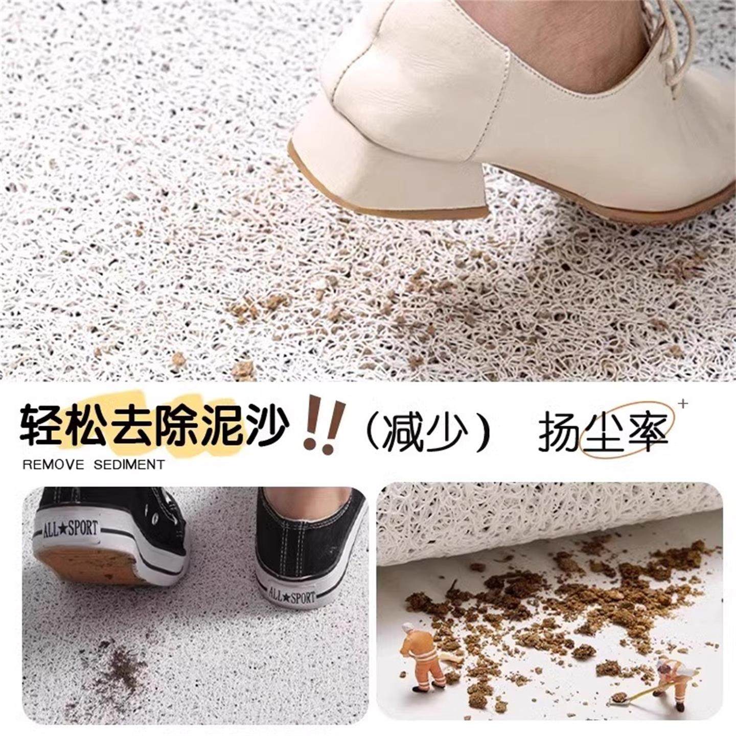 丝圈地垫入户门地毯绿色法式家用高颜值蹭土可裁剪玄关防滑脚垫,淘宝优惠券,粉丝福利购,淘宝优惠卷