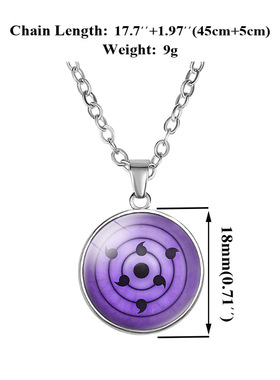 合金火影忍者时光宝石单面吊项链