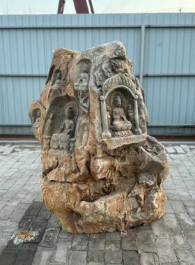 石雕仿古复古青石摩崖石佛佛像造像摆件做旧摆放家居佛堂寺庙镇宅