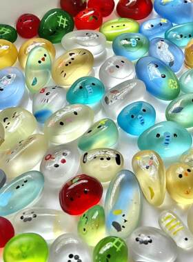 【可以养的宠物石头】彩色多巴胺手工DIY夜光树脂摆件宠物石头