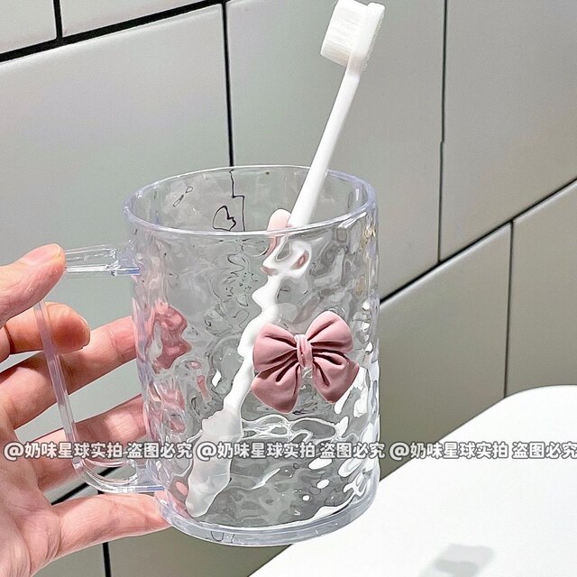 Ins transparent girl mood couple best friend storage wash cup toothbrush cup student dormitory brush cup mouth rinse cup