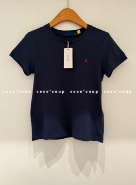 25ss刺绣圆领宽松T恤短袖女