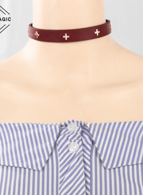 项圈真皮定制刻字饰品项圈牛皮