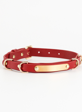 upsm原创项圈女m刻字的一字牌