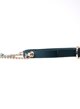 饰品朋克风头层牛皮项圈蝴蝶镶钻颈带锁骨链个性项饰定制刻字