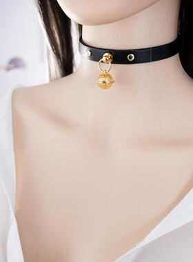 朋克冷漠的心项圈钛钢项链