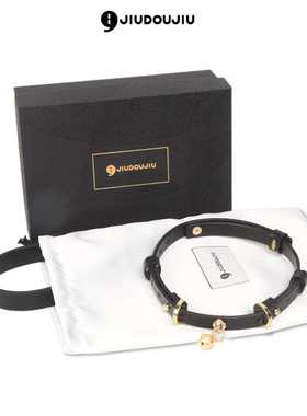 定制刻字颈链铃铛真皮