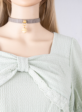 刻字项圈真皮定制链子饰品颈圈