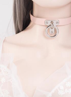 项圈定制刻字女m牵引绳链子k9手工皮具定制刻字颈带