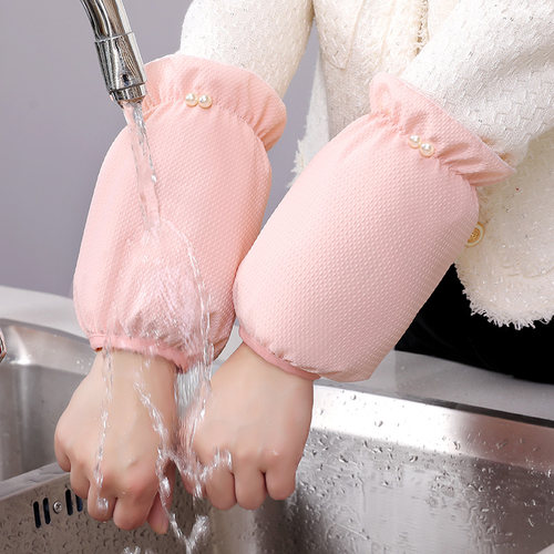 袖套女家务防水防油厨房羽绒服袖头成人秋冬款办公室工作耐脏护袖 - 图3