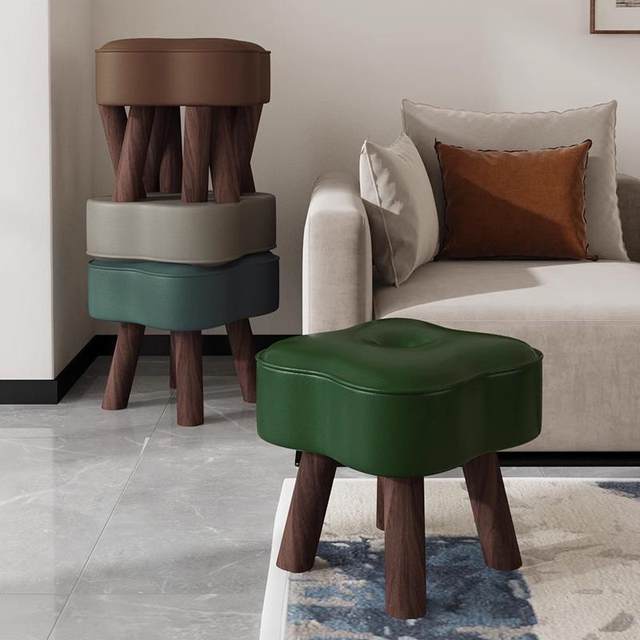Household solid wood low stool replacement shoe stool door small stool