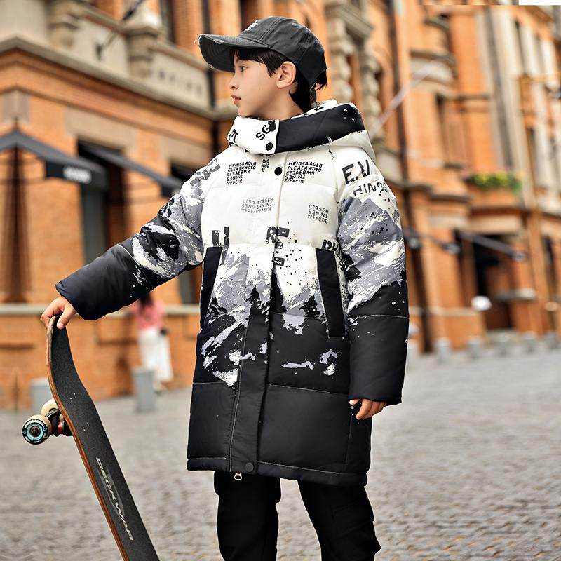 男童羽绒服中长款加厚新款儿童中大童韩版洋气冬季白鸭绒外套,淘宝优惠券,粉丝福利购,淘宝优惠卷