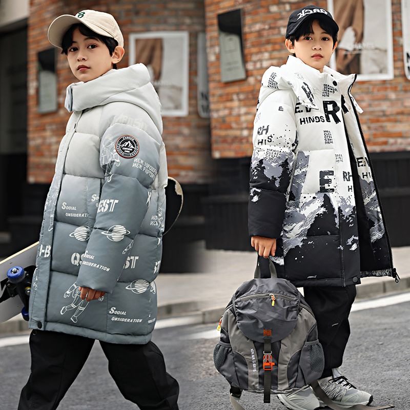 男童羽绒服中长款加厚新款儿童中大童韩版洋气冬季白鸭绒外套,淘宝优惠券,粉丝福利购,淘宝优惠卷