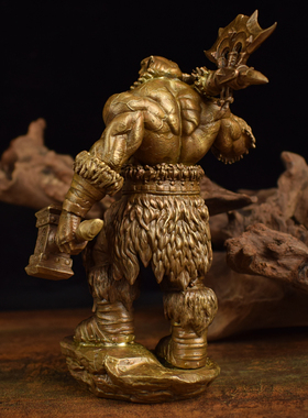 黄铜实心魔兽世界大酋长萨尔手办