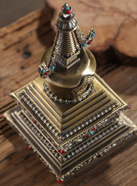 佛具用品青色菩提塔舍利塔佛塔