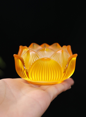 琉璃莲花酥油灯供佛灯家用灯座