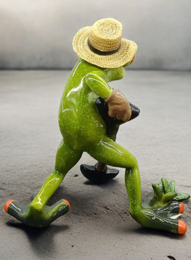 爱好者礼物闺蜜雪地冒险青蛙摆件