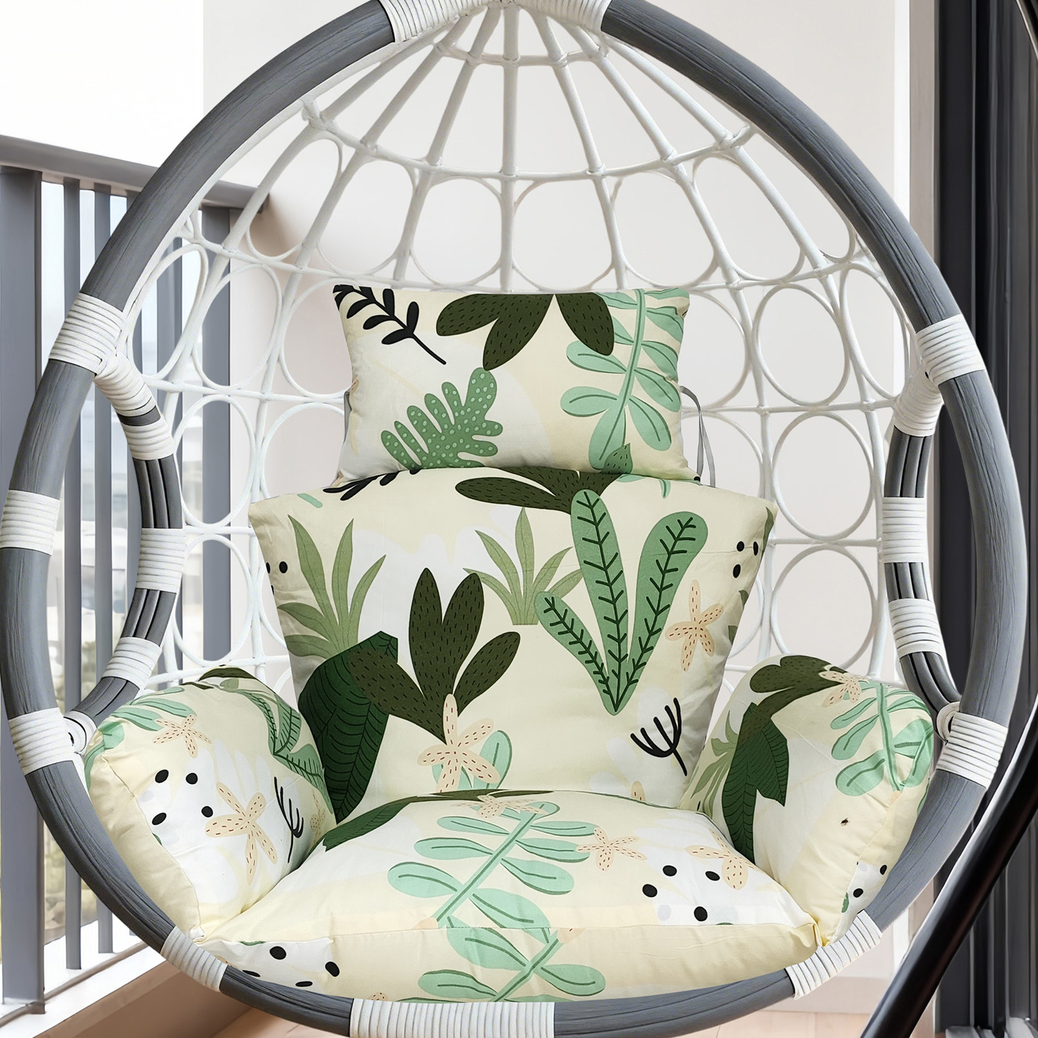 欧式吊篮椅垫四季通用可拆洗两面用高回弹坐垫舒适吊篮椅加厚坐垫