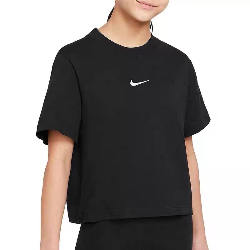 佳佳奥莱耐克女孩短款纯棉短袖T恤宽松版oversize小标刺绣DH5750,淘宝优惠券,粉丝福利购,淘宝优惠卷