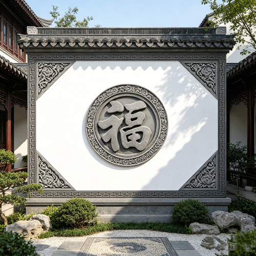 中天古建仿古影壁墙浮雕角花传统砖雕工艺古建墙面中式庭院角花 - 图1