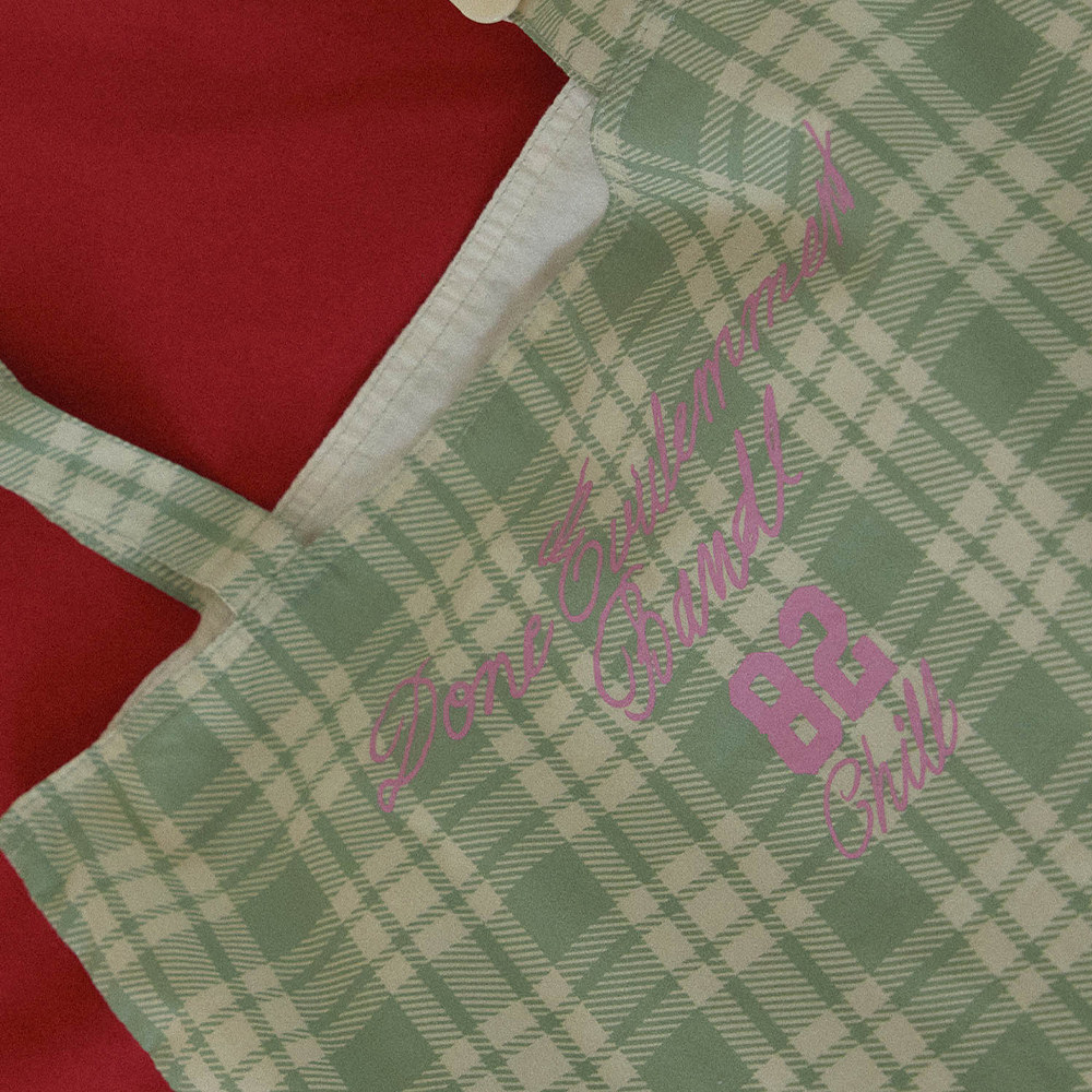 韩国HOTEL 827小清新复古格纹手提单肩包百搭通勤收纳包环保袋ins,淘宝优惠券,粉丝福利购,淘宝优惠卷