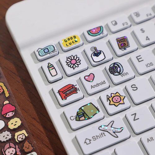 韩国ZEROPERZERO可爱插画细闪小贴纸手账咕卡装饰手机壳贴画ins风 - 图1