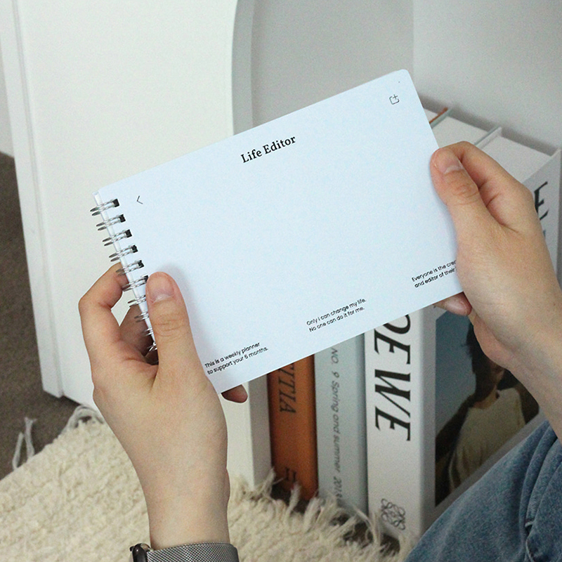 韩国dash and dot纯色万年型6个月计划本学习办公旅行手账日程本 - 图3