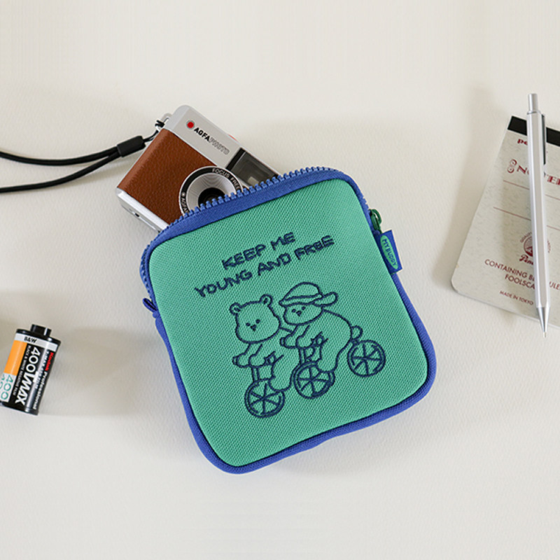 韩国dailylike可爱便携方形化妆包女卫生棉包防震数码整理收纳包,淘宝优惠券,粉丝福利购,淘宝优惠卷