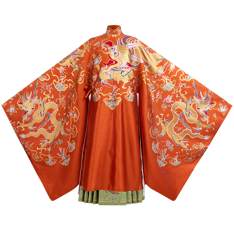 重回汉唐旗舰店重回汉唐御彰明制原创正品织金竖领立领大襟衫马面裙汉服女夏季3