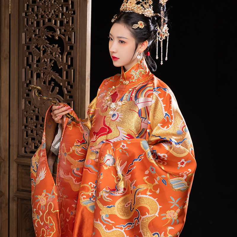 重回汉唐旗舰店重回汉唐御彰明制原创正品织金竖领立领大襟衫马面裙汉服女夏季0