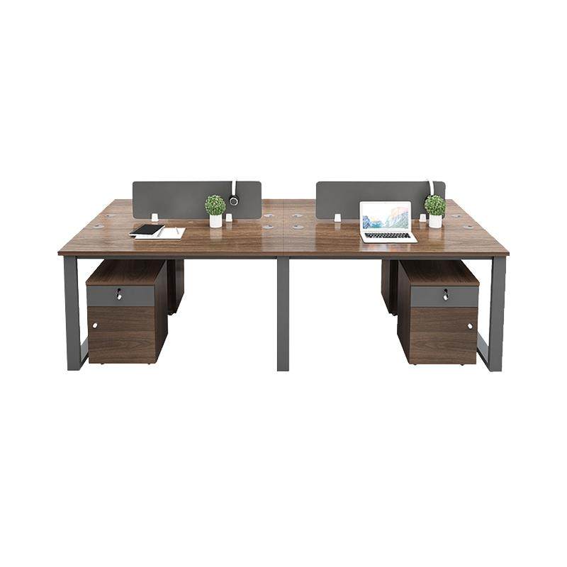 重庆员工桌办公桌椅组合2/4/6人位职员桌简约现代办公家具定制