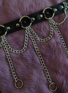 万圣节暗黑朋克金属铆钉辣妹项链