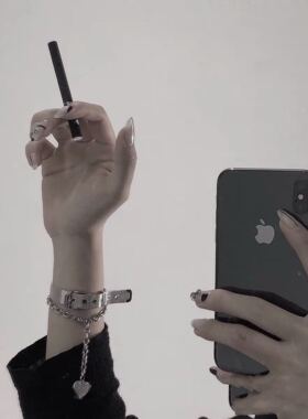 抛光心形原宿可爱少女萝莉手链