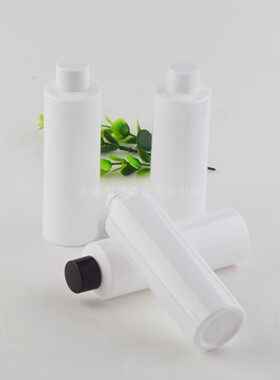 200ml毫升PET白色平肩塑料空瓶子旋盖瓶简易盖瓶拧盖瓶分装小样瓶